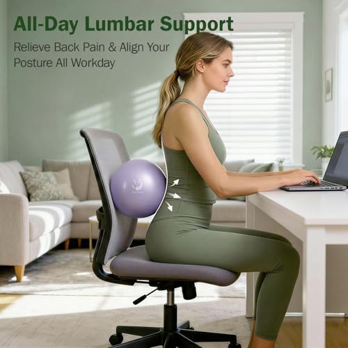 Slim Panda Pilates Ball 9 Inch Anti-Burst Small Exercise Ball - color: Lavender