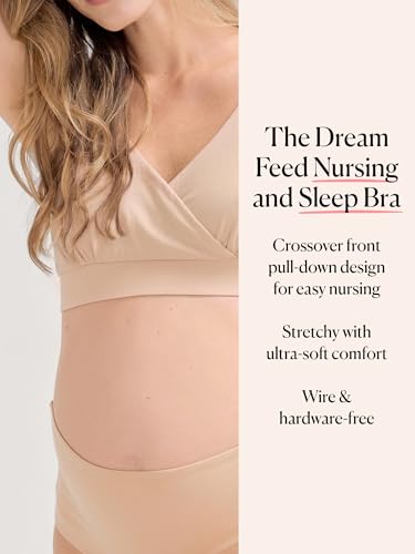 HATCH The Dream Feed Nursing & Sleep Bra - color: Sand/Sand (Pack of 2), size: Small