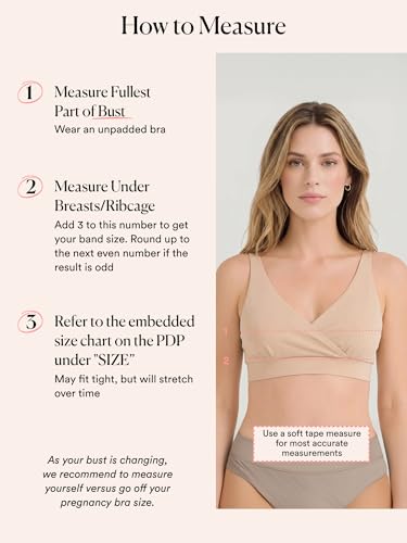 HATCH The Dream Feed Nursing & Sleep Bra - color: Sand/Sand (Pack of 2), size: X-Large