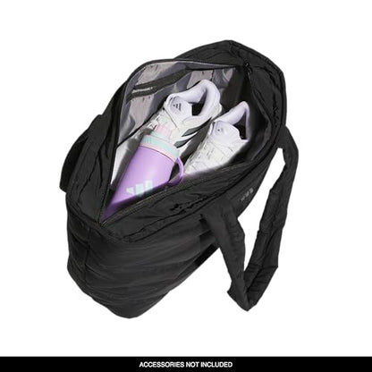 adidas Quilted Puffer Tote Bag - color: Black