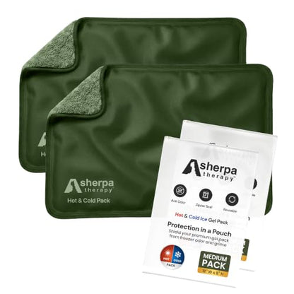 Flexible Hot and Cold Gel Pack Medium 8" x 12", 2 Pack - size: Medium (2 pack), style: Green