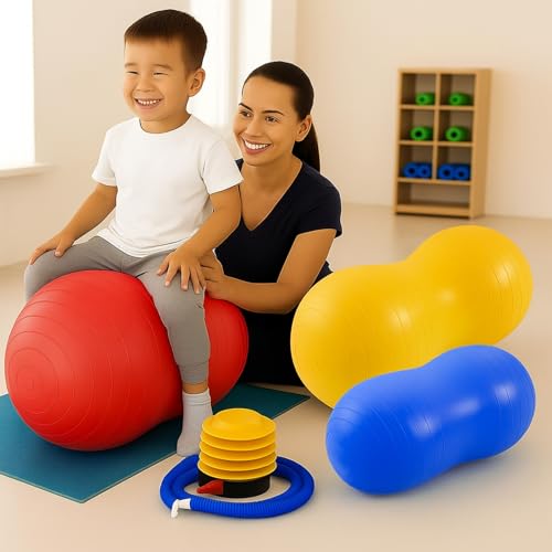 Jexine Peanut Ball for Kids Therapy Pregnancy - color: Rainbow Color