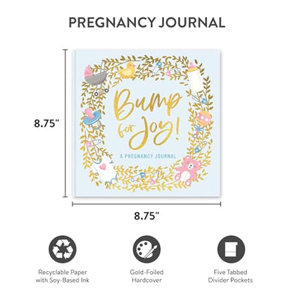 Studio Oh! Pregnancy Journal Bump for Joy Hardcover 9 x 9 in Books Blue - color: Blue