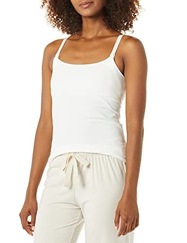 Amazon Essentials Women's Maternity Nursing Tops, Pregnancy Clothes with Adjustable Straps and Built-in Shelf Bra, Pack of 2 - color: 2-pack White, size: X-Large