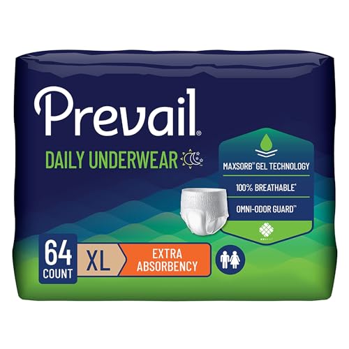 Prevail Daily Incontinence Underwear for Men & Women, X-Large, 56 Count - size: 14 Count (Pack of 4)