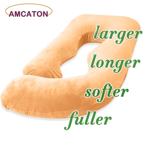 60 Inch Pregnancy Pillow for Sleeping (Brown) - color: Brown