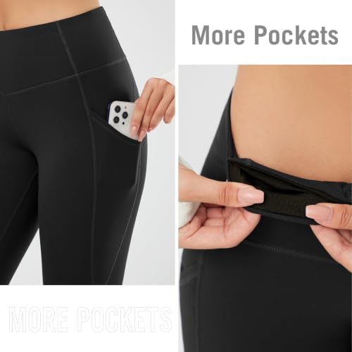 baleaf Women's Fleece Lined Leggings Thermal Warm Tights Cold Weather - color: Black+black, size: X-Large