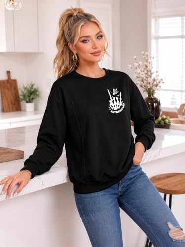 Women's Maternity Nursing Sweatshirt with Double Zipper for Breastfeeding - color: Black, size: X-Large