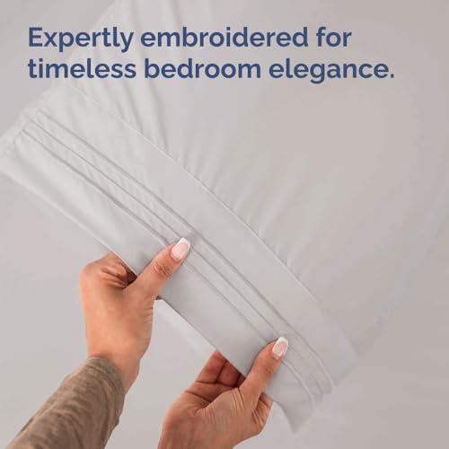King Standard Pillow Cases Set of 2 - Soft Pillowcase Covers - Light Grey - color: 03 - Light Grey, size: King Standard