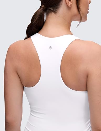 CRZ YOGA Maternity Racerback Tank Tops - color: White, size: Small