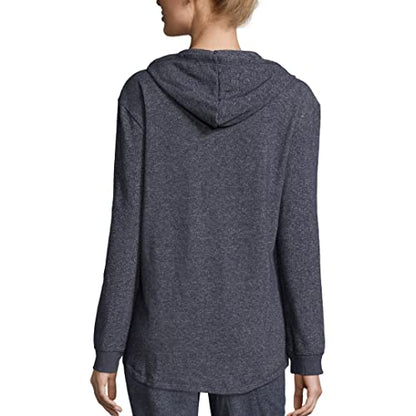Hanes womens French Terry Zip Hoodie - color: Navy Heather, size: Medium
