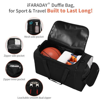 iFARADAY 40L Gym Bag for Men, 20 inch, Camo - color: Camouflage
