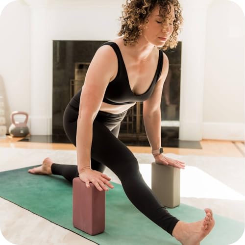 WeGym Yoga Blocks for Yoga and Pilates, 3-Height Stackable Support at Home - color: Lava gray Set