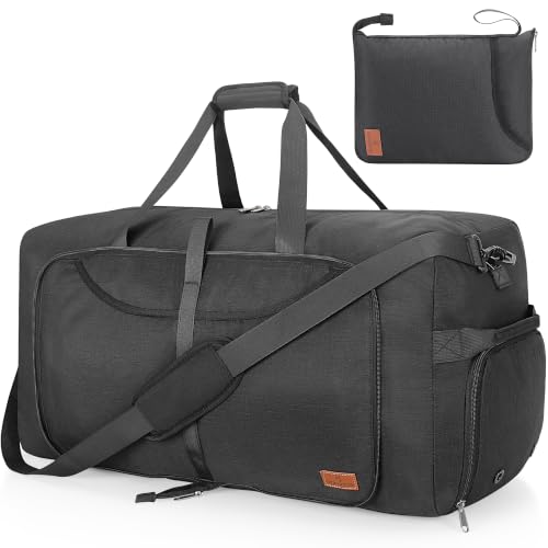 120L Duffle Bag for Travel, Large Foldable Waterproof Travel Duffel Bag - color: Black, size: 120L