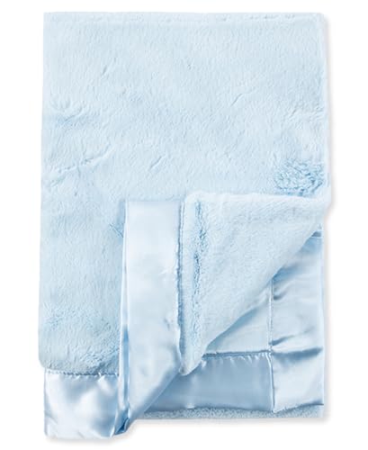 Little Me Baby-Boys Newborn Plush Stroller Blanket, Light Blue, One Size - color: Light Blue