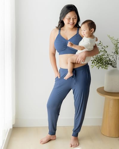 Kindred Bravely Everyday Maternity Lounge Jogger Pants for Postpartum - color: Slate Blue, size: X-Large
