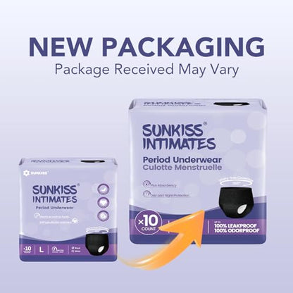 Disposable Period Underwear, Heavy Flow, S/M, Black, 10Ct - size: Small/Medium, style: Black (Pack of 10)