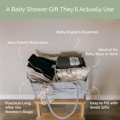 Parker Baby Co. Felt Diaper Caddy Organizer - Large, Gray - color: Gray (Heathered Gray), size: Large