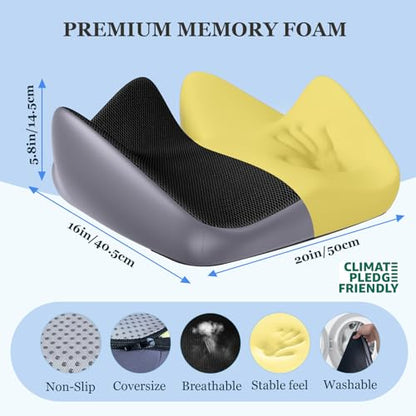 Coccyx Seat Cushion, U-Shaped Memory Foam Office Chair - size: 20*16*5.8