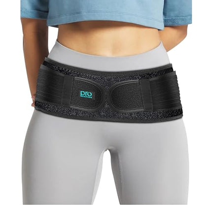 Sacroiliac SI Belt, SI Joint Hip Belt for Women & Men - Black, Regular - color: Black
