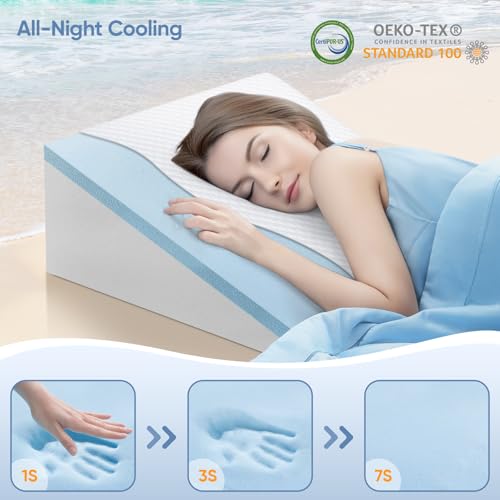Welzona Wedge Pillow for Sleep Apnea, 10inch Bed Wedge - size: 22*24*10in