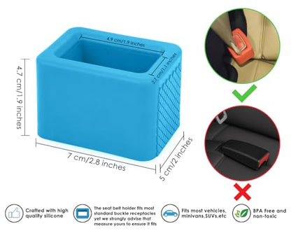 DS. DISTINCTIVE STYLE Seat Belt Holder Easy Access Seatbelt Accessories for Kids 2 Pieces(Blue) - color: Blue