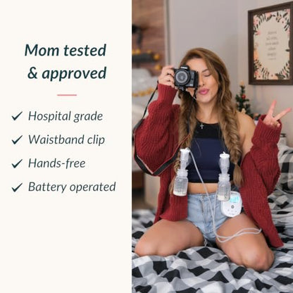 Ameda MYA Joy Portable Double Electric Breast Pump | Hospital Grade - color: White With No Tote