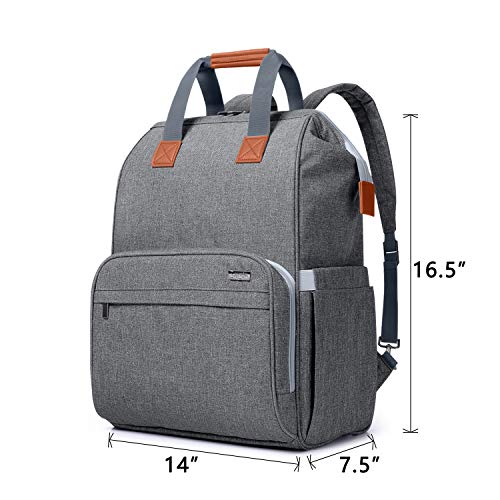 LUXJA Breast Pump Backpack Storage Bag for Cooler Bag & Laptop, Gray - color: Gray (Pump Bag)