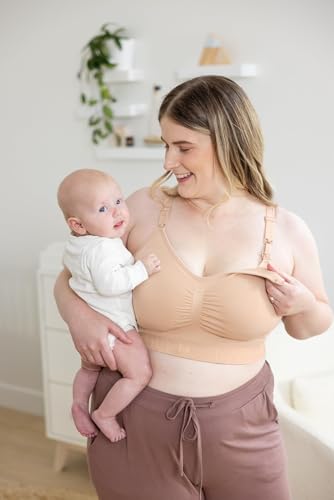 Kindred Bravely Sublime Hands Free Pumping & Nursing Bra, Wireless - color: Beige, size: X-Large