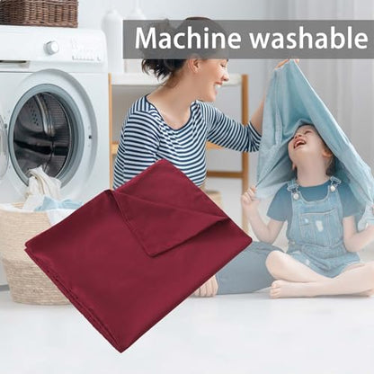 WhatsBedding Memory Foam Body Pillow with Cover, Long Bed Pillow for Adults - color: White Pillow+ Burgundy Red Pillowcase