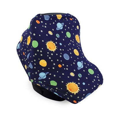 Hudson Baby Unisex Baby Multi-use Car Seat Canopy, Solar System, One Size - color: Solar System