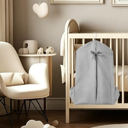 Hanging Diaper Stacker Organizer for Crib, Roomy Storage Caddy, 1PK - color: Gray