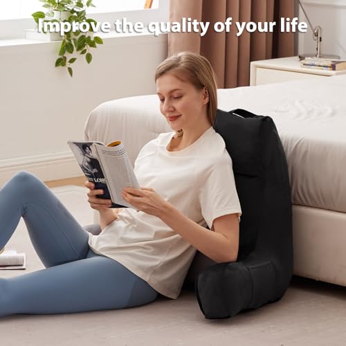 IPYNBAP Back Pillow for Bed Sitting up, Reading Pillow, 24 Inch, Black - color: Black, size: Large(24inch)