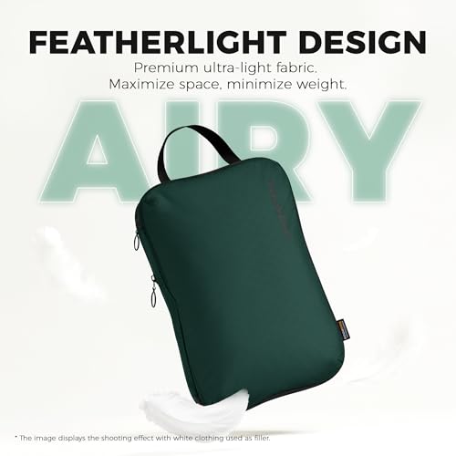 4 Pack Ultralight Compression Packing Cubes for Travel, Green - color: Green