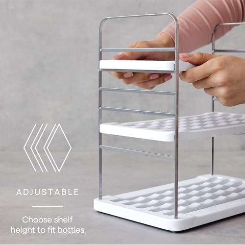 YouCopia UpSpace 9 Water Bottle Organizer, Adjustable Tumbler Cabinet Rack - size: 9 Bottle Premium
