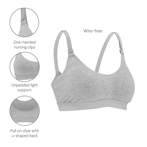 Bravado Designs Women's Cotton Pullover Maternity & Nursing Wireless Full Coverage Bra - color: Black, size: X-Large