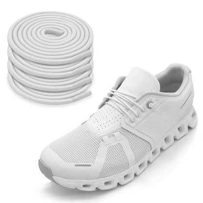 2 Pairs Elastic Shoe Laces for On Cloud 5, 6 Sneakers - color: White-3, size: 34in (86cm)