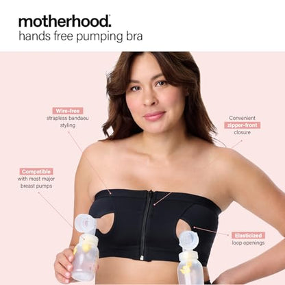 Motherhood Maternity Pump Strap Hands-Free Pumping Bra, Breast Pump Bra for Breastfeeding Pumps for Women - size: Medium