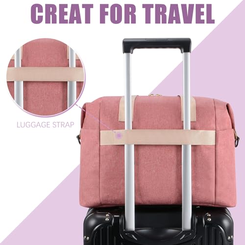 Tuwubi Diaper Bag Tote,Baby Diaper Bag with Pacifier Case - color: Pink, size: Medium
