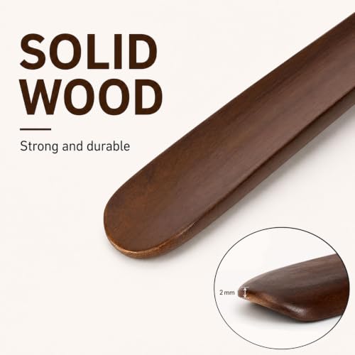 Shoe Horn Long Handle for Seniors, 2-Pack Extra Long Wooden Shoe horn