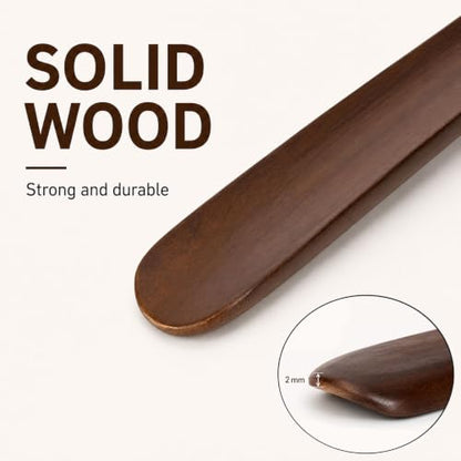 Shoe Horn Long Handle for Seniors, 2-Pack Extra Long Wooden Shoe horn