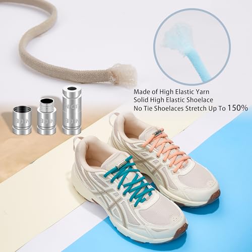 anan520 Tieless Elastic Shoe Laces, Elastic Shoelaces for Kids & Adults - color: Red