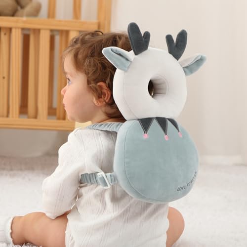 Baby Head Protector Backpack - Soft & Lightweight Fall Cushion Backpack for Toddlers Walking and Crawling(Deer) - color: Deer