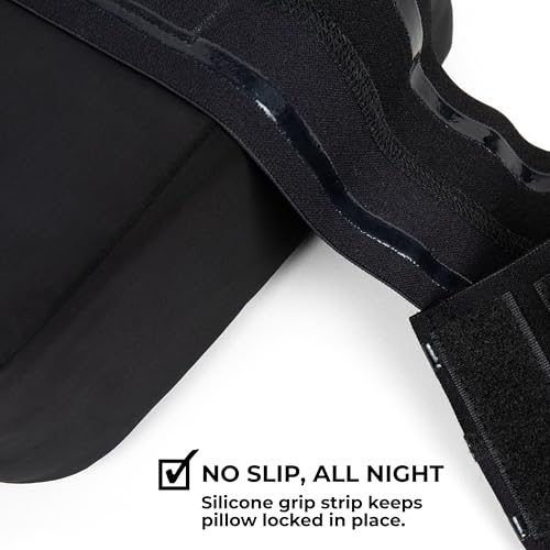 Sleep Gear Knee Zzz Pillow: Doctor-Designed Knee Sleeve & Foam Pillow for Side Sleepers - Compact, Ergonomic Design with Washable Cover for Sciatica & Back Pain Relief (Strap)