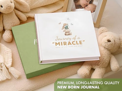 Baby Memory Book with Keepsake Box and Ink Pad, First 5 Years
