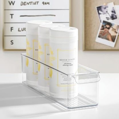 iDesign Stackable Fridge Storage Bin with Handle, Clear - style: Pack of 1