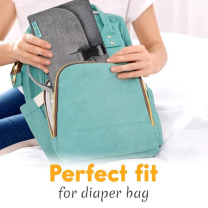 Kopi Baby Portable Diaper Changing Pad with Wipes Pocket, Premium Grey - color: Grey, size: Premium