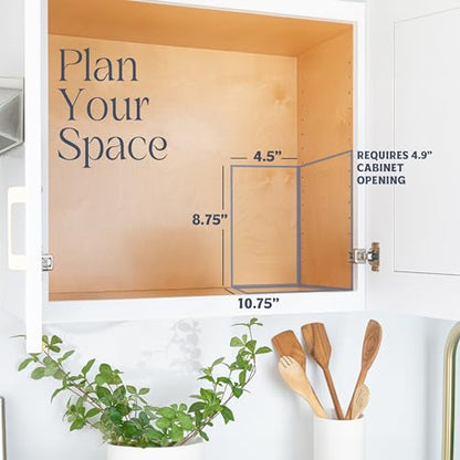 Pull Out Spice Rack for Cabinet, Spice Organizer 4-1/2"W x10-3/8"D x8-7/8"H - size: 4.5 Inch - Double