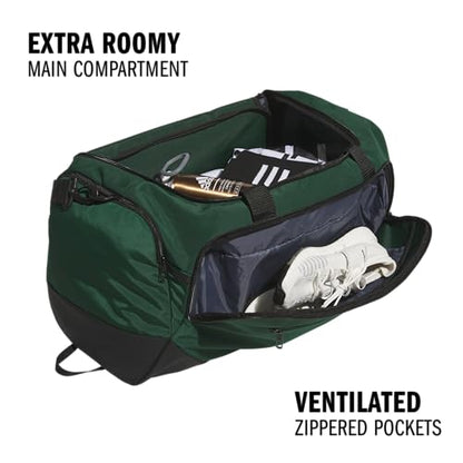 adidas Defender Duffel Bag, Team Dark Green, OSFA - color: Team Dark Green/Medium 59L, style: Medium 59l