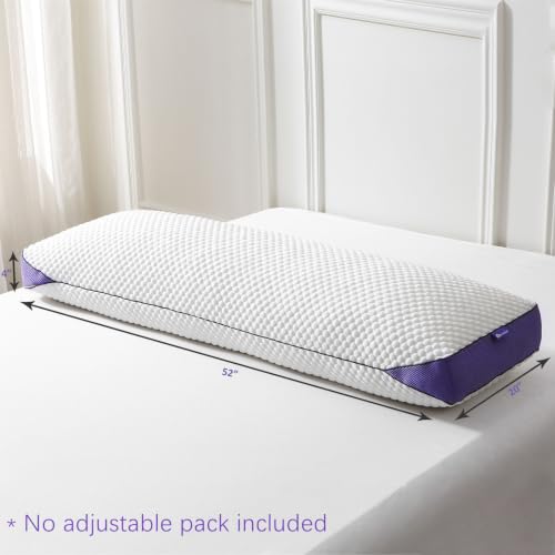 HOMELAB Cooling Adjustable Shredded Memory Foam Body Pillow, 20x52, 1 Pack - size: Body Pillow